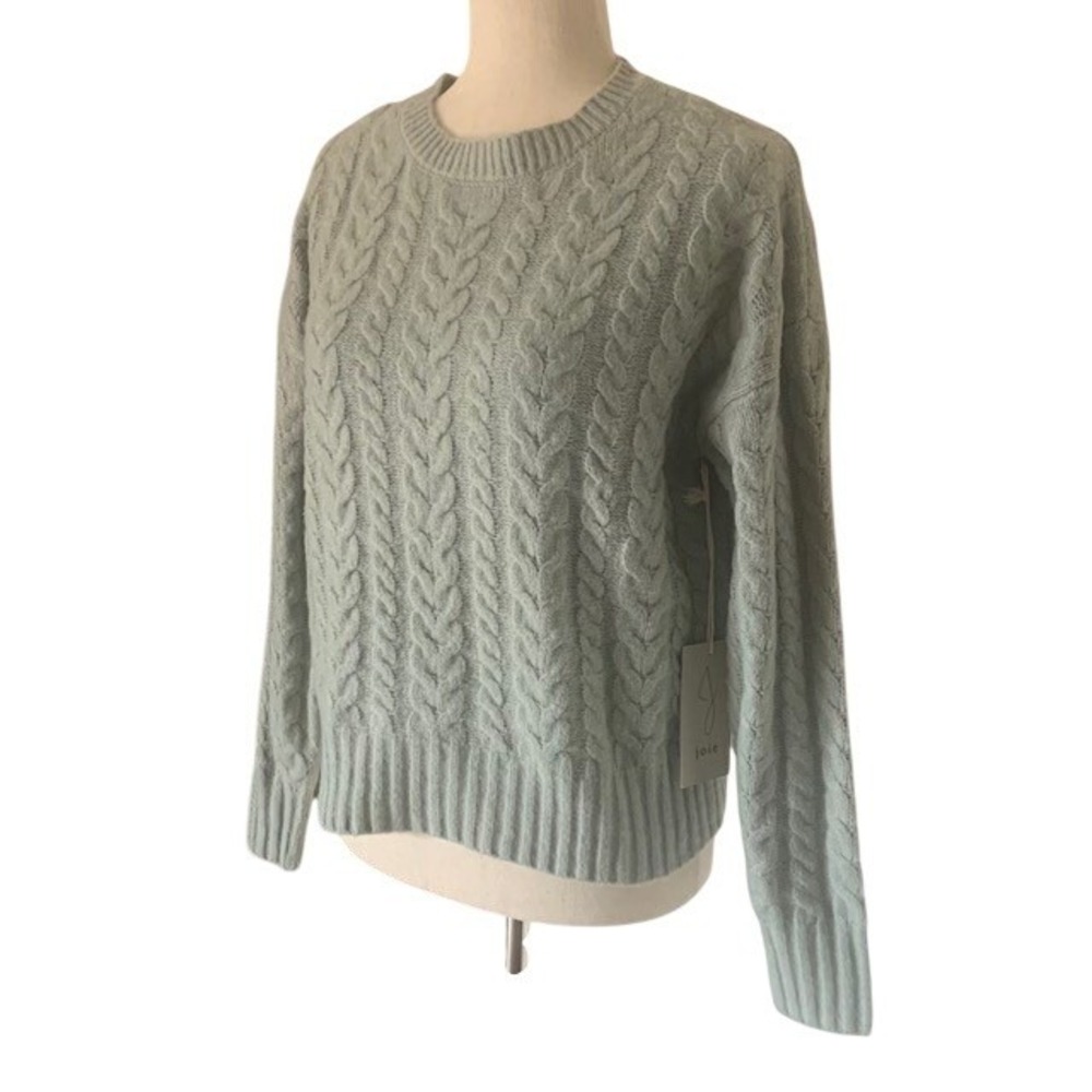 NWT Joie Fisherman Chunky Cable Knit Sweater XS Preppy Cabin Minimalist Crewneck - Picture 2 of 9
